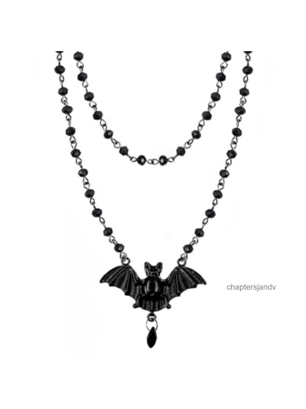 Gothic Bat Necklace Layered Choker Handcrafted Alloy Halloween Jewelry
